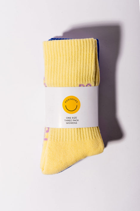 FOR YOU Women's Crew Socks - 3 Pack