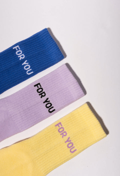 FOR YOU Women's Crew Socks - 3 Pack