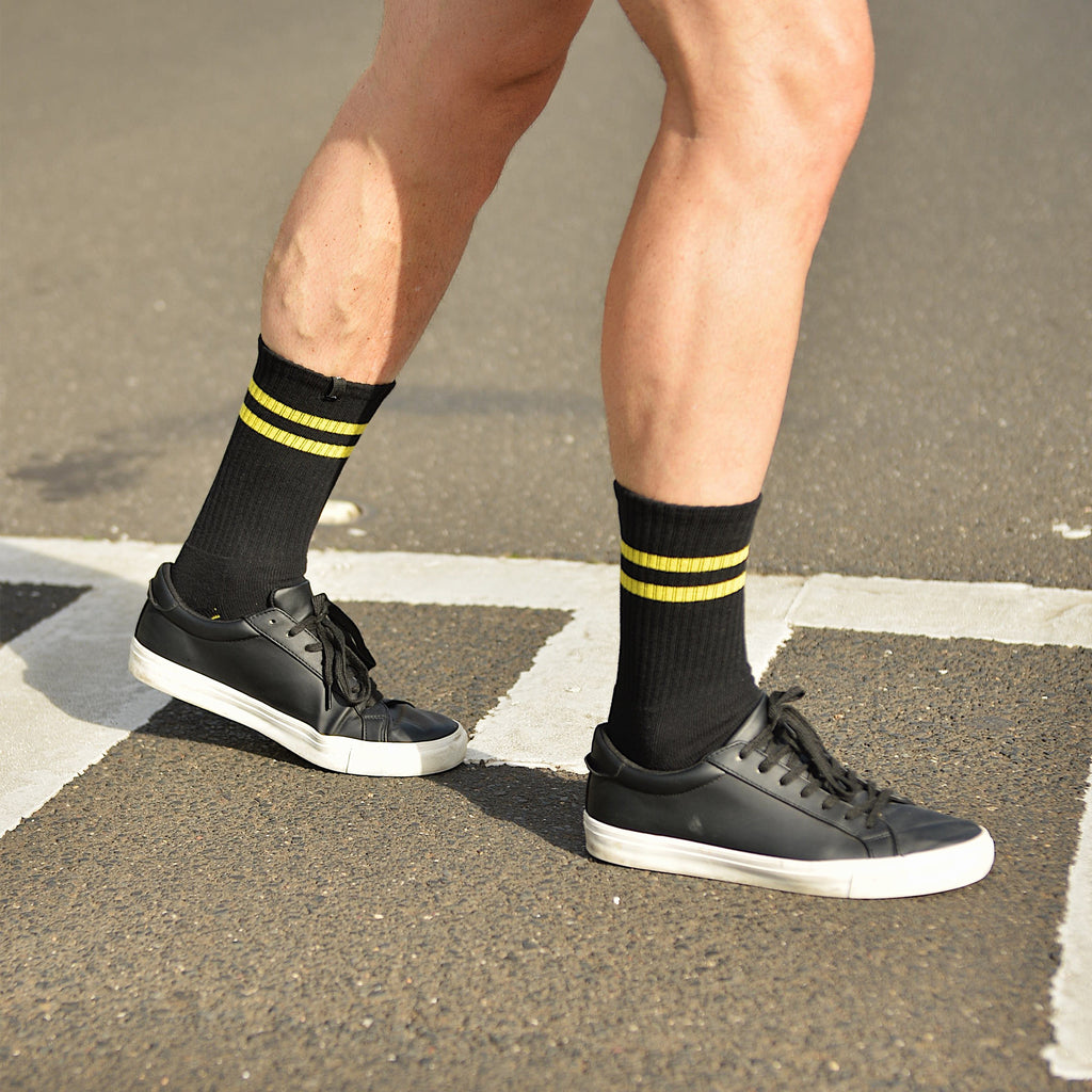 Posisocks man wearing richmond socks