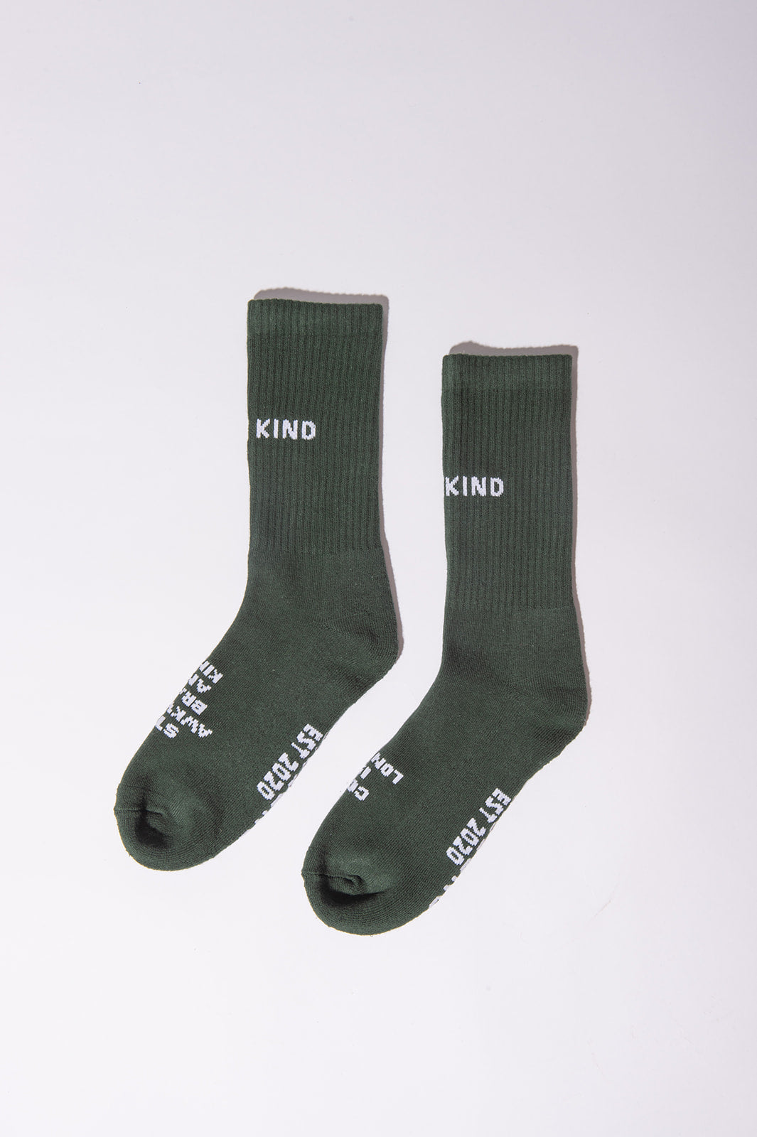 Men's Be Kind Crew Socks 2 Pack Green