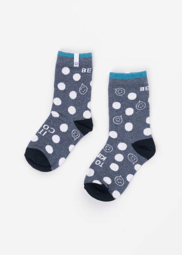 Posisocks boy's blue spot sock