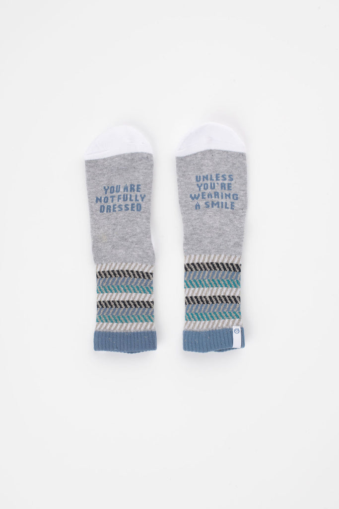 Posisocks boy's grey marle ribbed sock