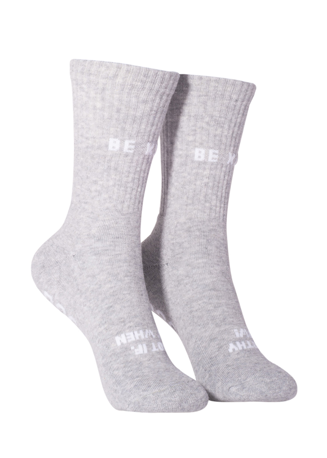Grey Women's Be Kind Crew Socks 