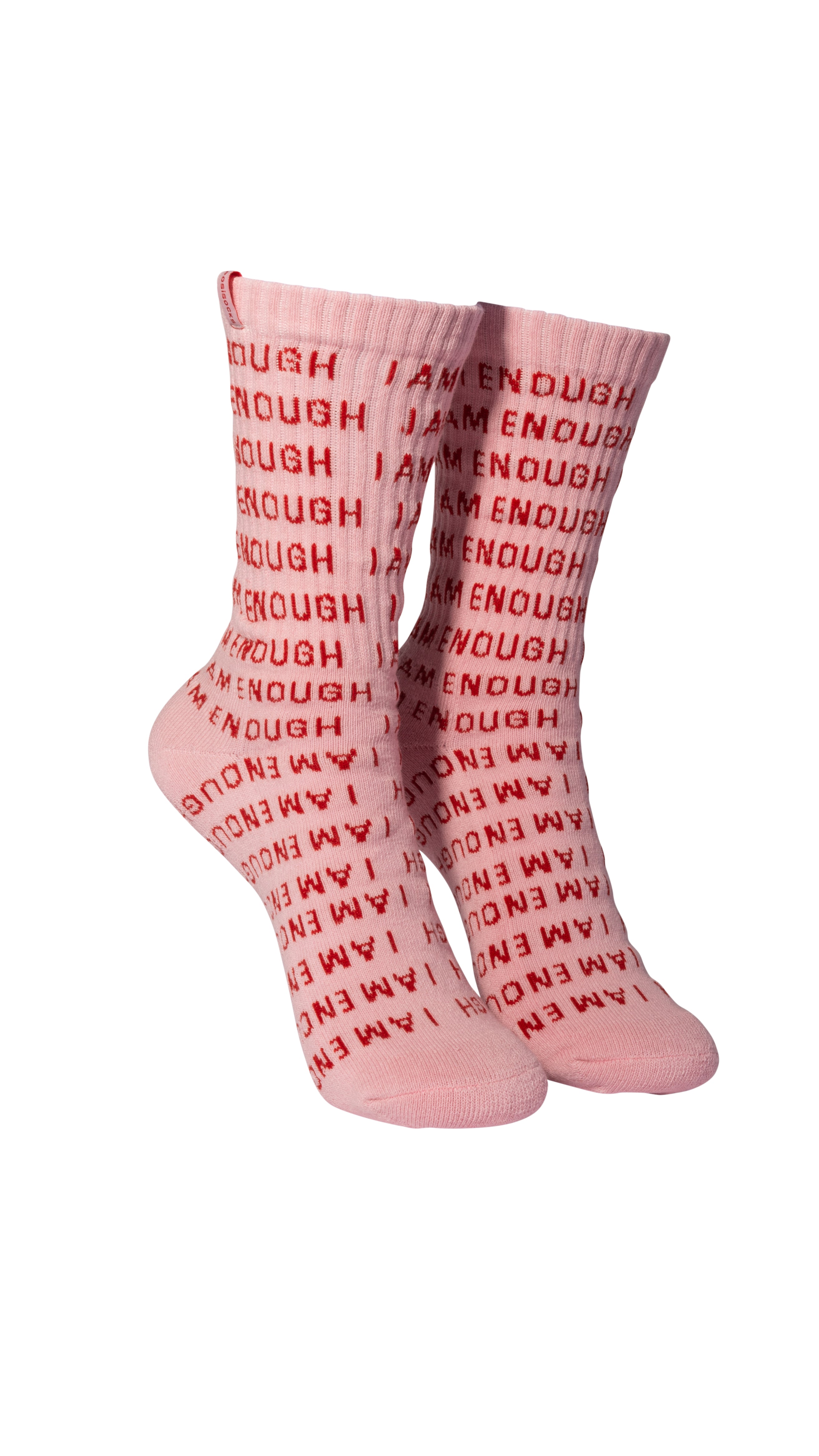 Blush I AM ENOUGH  Women's Crew Sock
