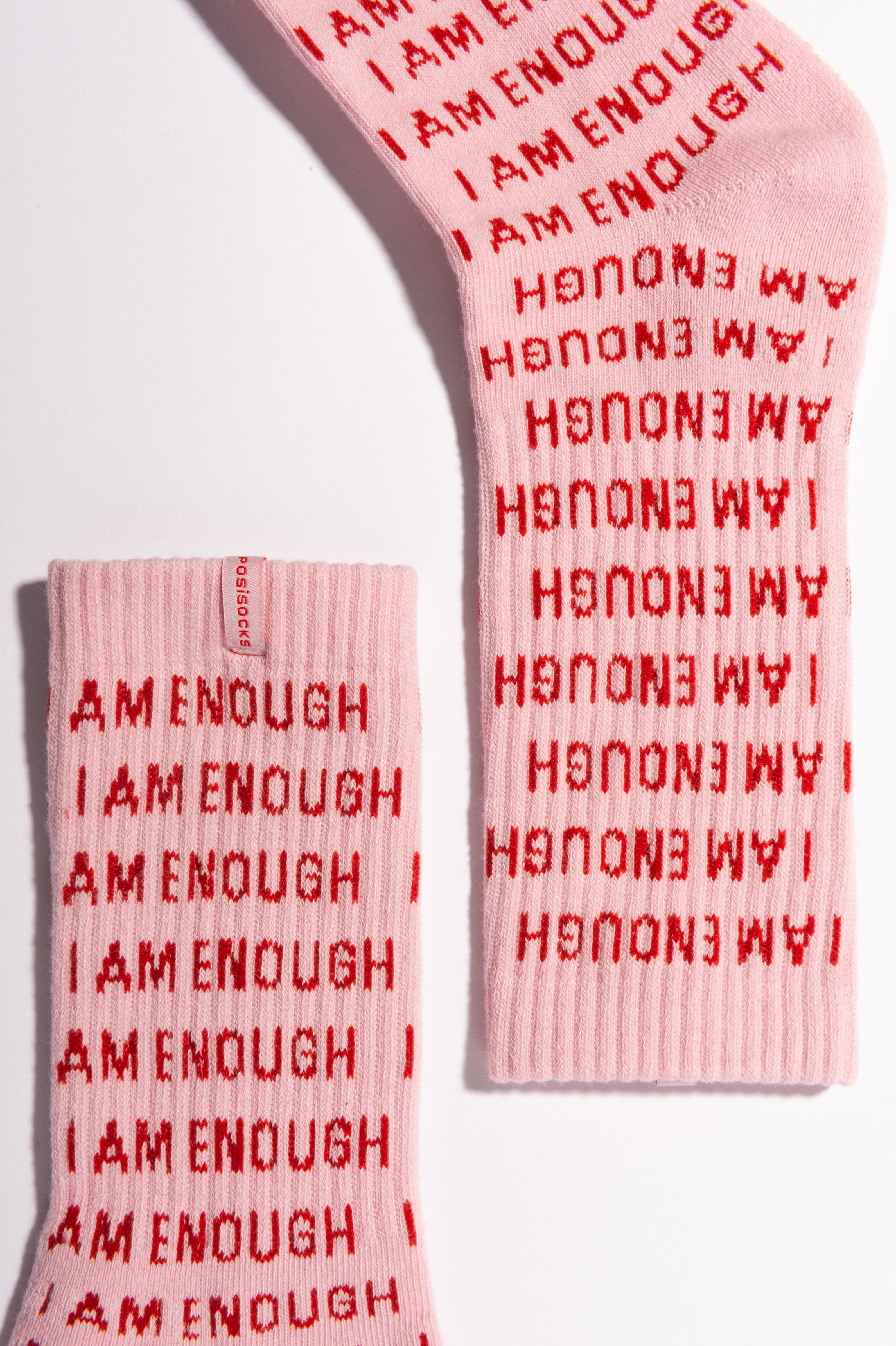 Blush I AM ENOUGH  Women's Crew Sock