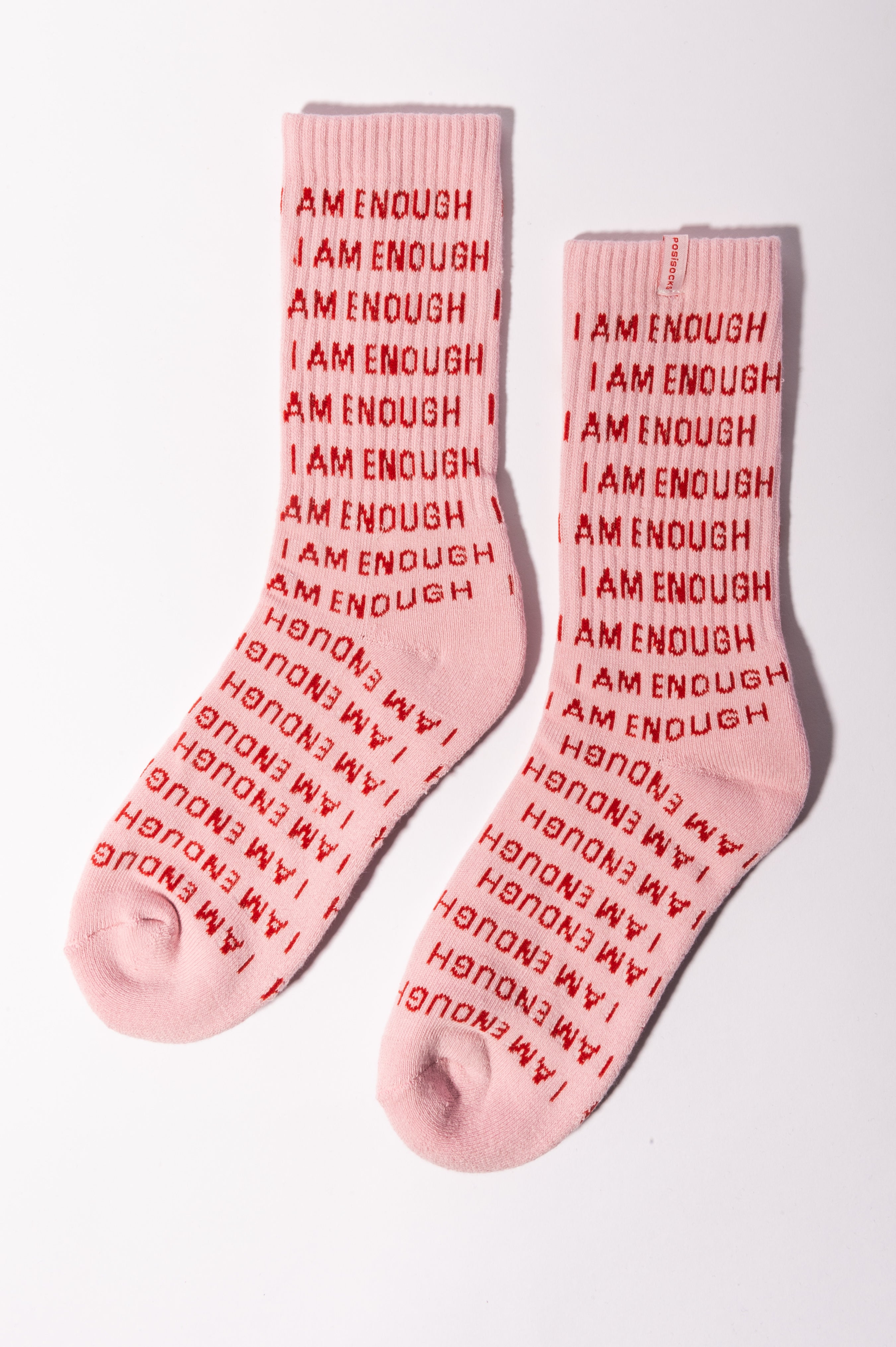 Blush I AM ENOUGH  Women's Crew Sock