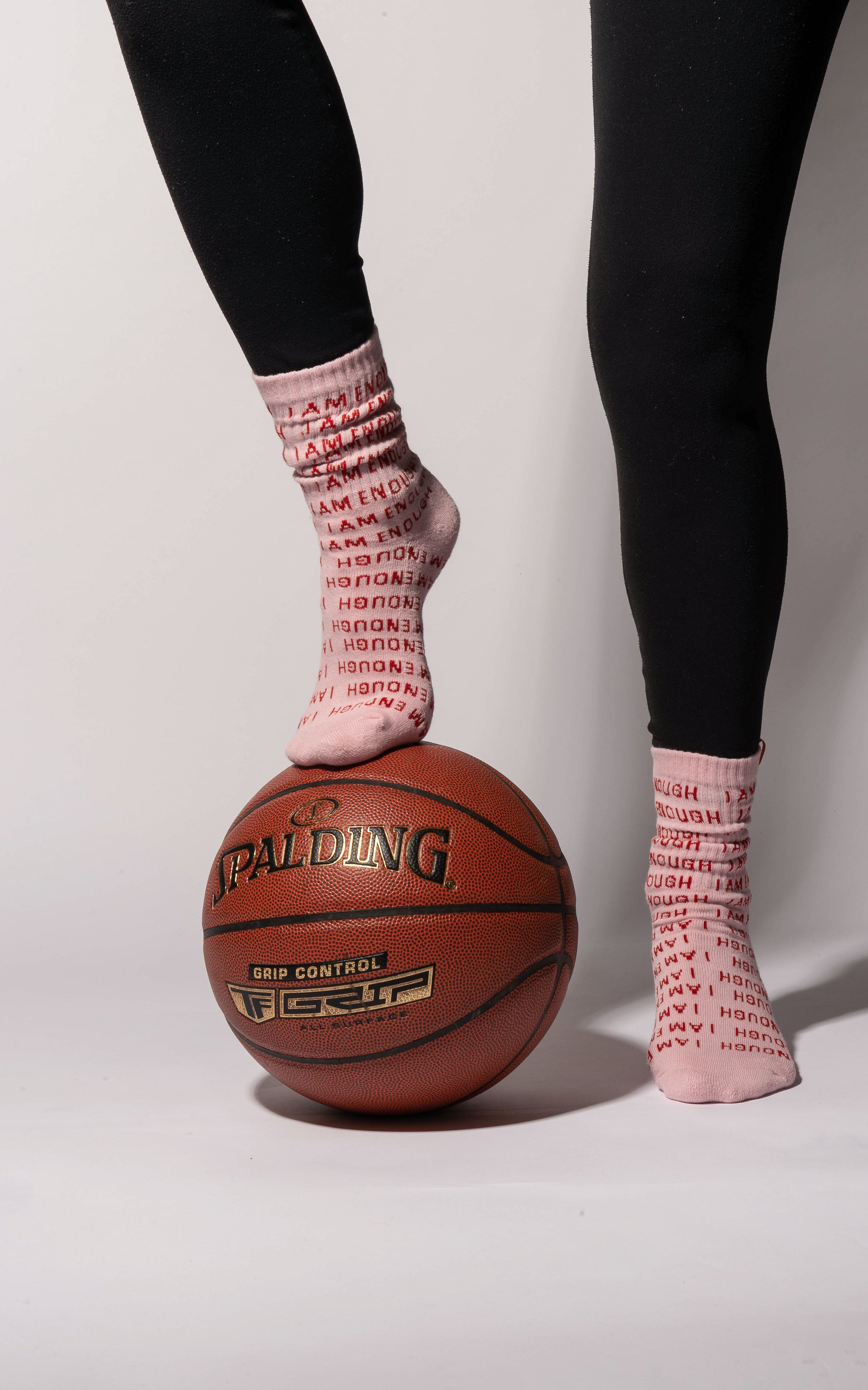 Blush I AM ENOUGH  Women's Crew Sock